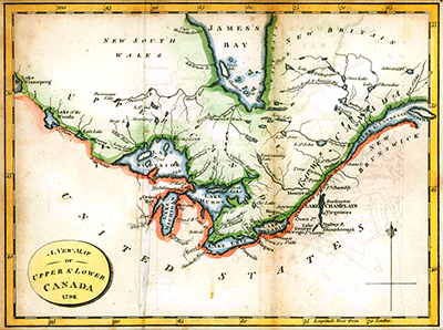 New Map Upper and Lower Canada - 1798